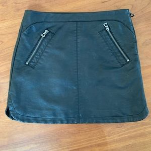 Urban Outfitters Black Leather Mini Skirt